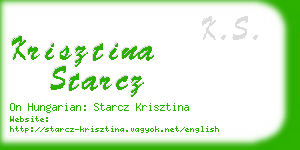 krisztina starcz business card